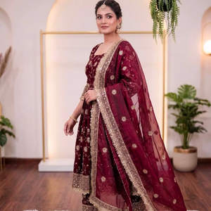 Vestido Afgano Kuchi Vintage de Última Moda para Mujer, Nuevo, en Venta, para Fiestas, 3 Piezas - Product Image 1