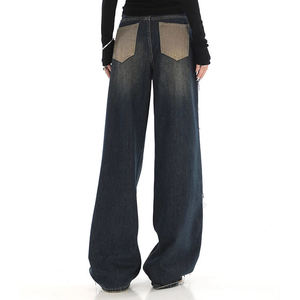 Jeans de Mezclilla Ecológicos Transpirables con Corte Recto y Cintura Media, Estilo Casual, Ajuste Regular, Largura Completa, Poliéster/Algodón - Product Image 6