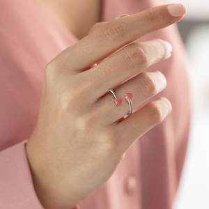 New Solid 925 Sterling <b>Silver</b> Natural Pink <b>Opal</b> Cabochon Round Shape Gemstone Handmade Wedding Fine <b>Ring</b> Jewelry For Women Wears - Product Image 4