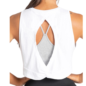 Top Corto Personalizado para Mujer, Cuello Alto, Sin Mangas, para Gimnasio, Ejercicio, Fitness, Yoga, Ropa Deportiva Transpirable, Venta al Por Mayor OEM - Product Image 5