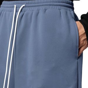 กางเกงวอร์มผู้ชายผ้าถักขนแกะทรงหลวมสำหรับฤดูหนาว เอวยางยืด น้ำหนักปานกลาง ทรงสปอร์ตขาตรง สวมใส่สบาย - Product Image 5