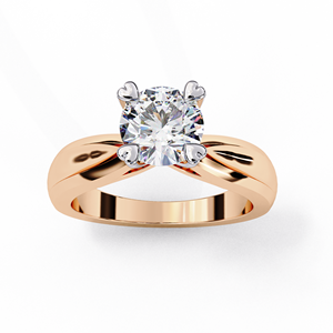 Heart Claw <b>Set</b> Lab Grown Round Diamond Engagement <b>Ring</b> 10K <b>Gold</b> Plated IGI Certified Women's Trendy Style Wedding Gift - Product Image 2