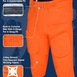 Pantalons de football américain de haute qualité, pantalons de match de football, pantalons d'entraînement de football, uniforme de football rembourré, OEM ODM personnalisé - Product Image 5