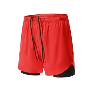 Short de gymnastique d'été à séchage rapide pour hommes de marque personnalisée High Street Style 2 en 1 double couche pour le fitness, le sport et les vêtements de jogging - Product Image 3