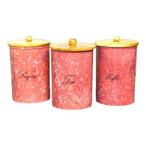 Ensemble de 3 boîtes de rangement pour sucre, café et thé, écologiques, sans BPA, durables, hermétiques, en métal et en bois, avec couvercles décoratifs pour la cuisine - Product Image 2