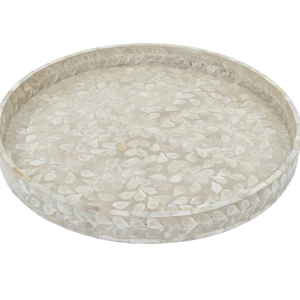 Plateau en nacre, magnifique plateau décoratif pour la maison, plateau de service, plateau rectangulaire en coquillages - Product Image 1