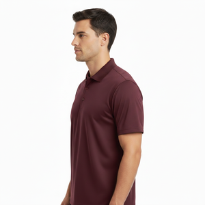 เสื้อโปโลราคาส่ง พร้อมปักโลโก้ ผ้าฝ้ายสีพื้น ผลิตในปากีสถาน เสื้อโปโลชายแบบกระดุมสองเม็ด - Product Image 3
