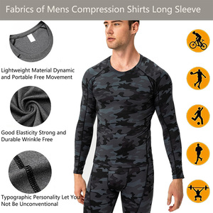 Chemise de compression à manches longues pour homme de qualité supérieure, logo personnalisé, séchage rapide, vêtements de sport pour entraînement professionnel de fitness - Product Image 5