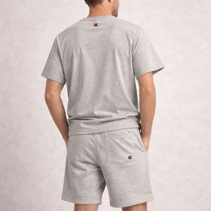 Conjunto de Camiseta y Pantalones Cortos Deportivos para Hombre, Estilo Universitario, Transpirable, para Verano, Venta al Por Mayor - Product Image 2