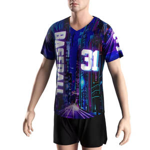 Camiseta de Béisbol de Tela Suave y Corte Relajado para Uso Diario, Estilo Tradicional con Rayas Finas, Camiseta de Béisbol para el Día del Partido - Product Image 6