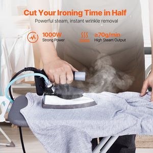 Plancha Eléctrica de 1000W con Alimentación por Gravedad, Tanque de Gran Capacidad de 3.5L, Superficie Antiadherente, Cartuchos Desmineralizadores, Vaporizador - Product Image 5