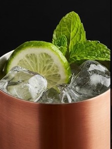 Copper Mug With Handle Classic Drinkware For Cocktails And Cold Beverages premium <b>smooth</b> <b>brushed</b> copper exterior this sleek - Product Image 4
