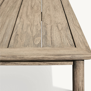 Solid Teak <b>Rectangular</b> Dining Table with Quick-Dry <b>Cushion</b> for Indoor Outdoor Use Simple Modern Design Durable Customized Color - Product Image 3