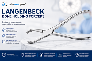 คีมจับกระดูก LANGENBECK แบบ 2x2 ฟัน ความยาว 8.25 นิ้ว 21 ซม. ZETOMEDPRO - Product Image 5
