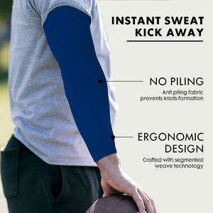 Mangas de brazo de alta calidad con diseño de logotipo personalizado, elegantes, con protección UV, antideslizantes, para cubrir tatuajes, para el antebrazo, para béisbol. - Product Image 4