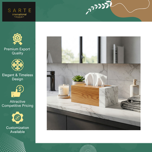 Boîte à mouchoirs de luxe faite à la main, design moderne, écologique, personnalisable (couleur et logo), à suspendre pour la maison, le restaurant, le bureau – Vente en gros - Product Image 2