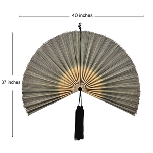 Cheap Price Freeship Bamboo <b>Wall</b> Fan Boho Natural Handmade Bamboo <b>Wall</b> <b>Art</b> Fan Headboard for Livingroom Bedroom - Product Image 6