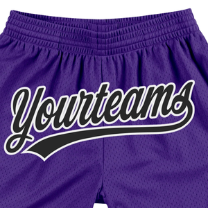 Pantalones Cortos de Baloncesto Sublimados en Morado y Blanco para Hombre, Pantalones Deportivos de Malla de Poliéster, Uniforme de Equipo, Ropa Deportiva para Entrenamiento y Juego - Product Image 6