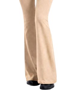 Conjunto de yoga de dos piezas beige personalizado para mujer, top corto con cremallera y pantalones acampanados de cintura alta, ropa elástica para gimnasio, fabricante personalizado OEM - Product Image 5