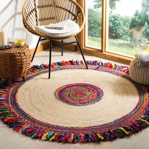 Tapis de sol rond tressé le plus vendu, tapis tissé naturel pour salon, chambre, salle à manger et maison, disponible à la vente - Product Image 1