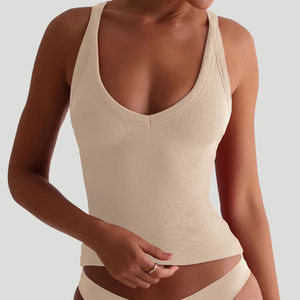 เสื้อกล้ามผู้หญิงคุณภาพสูงไร้ตะเข็บ ยืดหยุ่นได้ดี สวมใส่สบาย เหมาะสำหรับใส่เป็นชั้นใน  ผู้จัดจำหน่ายขายส่ง - Product Image 2