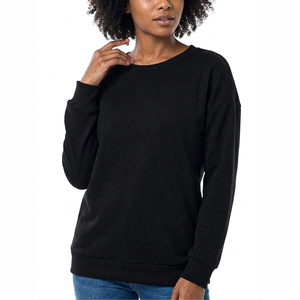 Sudadera de Invierno para Mujer, Cuello Redondo, Logotipo Bordado, Transpirable, 100% Algodón, Corte Holgado, Estilo Urbano, Venta al Por Mayor - Product Image 3