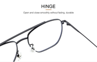 Monturas de Gafas de Diseño de Doble Viga de Lujo Premium, Monturas Ópticas Metálicas, Nuevas Gafas