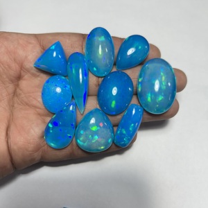 Genuine Ethiopian Opal Natural Gemstone Multi <b>Fire</b> Cabochon Pryba Blue Color Super Fine Quality Loose <b>Stone</b> Jewelry Making - Product Image 6
