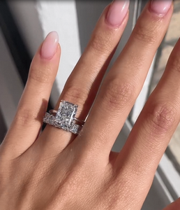 Fine Jewelry Radiant Brilliant Cut Lab Grown Diamond <b>Ring</b> for Women Prong <b>Set</b> Engagement Wedding Gift <b>Ring</b> for Women - Product Image 1