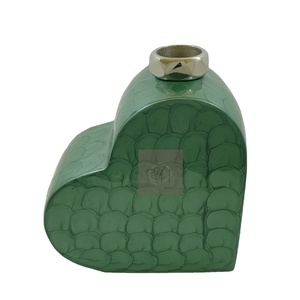 Urna Funeraria de Aluminio en Forma de Corazón Verde para Adultos - Urna Funeraria para Suministro al por Mayor - Exportación India al por Mayor - Product Image 1