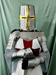 Disfraz de Caballero Templario Medieval - Conjunto Completo de Armadura con Cota de Malla y Túnica para Cosplay MetalCostume - Product Image 2