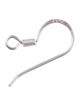 925 Sterling Silver French Earwire <b>Earrings</b> Finding Connector <b>Hooks</b> Jewelry Making Wholesale Bulk Supply 15 mm - Product Image 2