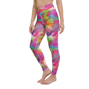 Leggings sans couture tie-dye personnalisés pour femmes, taille haute, effet push-up, extensibles, pour le sport et le yoga - Product Image 3
