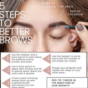 Pinzas Profesionales Inclinadas para Cejas de Acero Inoxidable, Herramienta de Belleza para Depilación, Pinzas de Precisión Inclinadas de Acero Inoxidable - Product Image 5