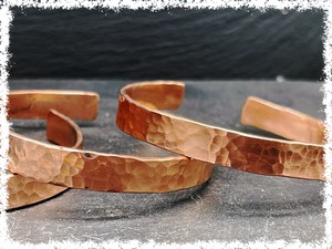 Handmade Flat Hammered Pure Copper Cuff Bangle <b>Bracelet</b> Adjustable Solid Metal Copper Craft Healing Jewelry For Men & Women OEM. - Product Image 5