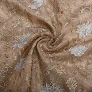 Tela de Lujo con Bordado Malty, Malla de Poliéster Transpirable con Patrón Floral para Vestidos de Novia y Fiesta - Product Image 3