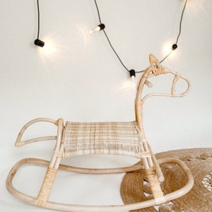 Natural rattan <b>rocking</b> horse fun riding toys for baby cheapest cost kid toy animal rocker <b>chair</b> - Product Image 2