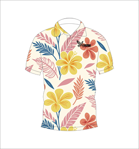 เสื้อโปโลพิมพ์ลายดอกไม้เขตร้อนสำหรับผู้ชาย แขนสั้น สวมใส่สบาย เหมาะสำหรับฤดูร้อน เล่นกอล์ฟ น้ำหนักเบา มีปก แฟชั่น - Product Image 5