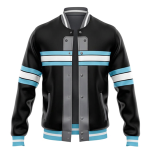 Veste universitaire personnalisée en gros, échantillon disponible, expédition rapide, veste automne-hiver bicolore, commande en gros disponible - Product Image 1