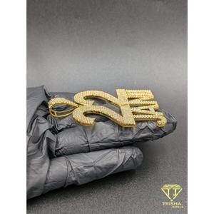 Colgante de Diamante Moissanita Personalizado con Número 22, Collar con Nombre Jani, Colgante con Nombre Personalizado, Colgante Iced Out - Product Image 3