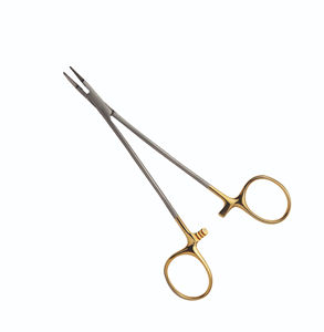 Porte-aiguille chirurgical dentaire en tungstène T.C. Porte-aiguilles en carbure Ryder, droit et courbé, en acier inoxydable, service OEM - Product Image 1