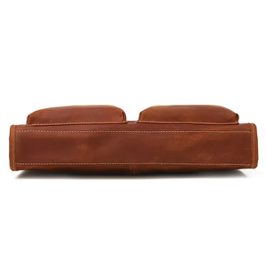 Bolso Bandolera para Portátil de Cuero Genuino de Primera Calidad, Diseño Impermeable, Personalizable, Color Marrón, Elegante, con Múltiples Bolsillos - Product Image 2