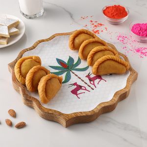 Elegant Square Serving <b>Platter</b> with Sticker Printed Kitchenware Eco Friendly Premium Natural Serving Decor Multipurpose - Product Image 3