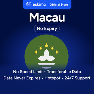 Eskimo Macau 5GB eSIM Pas de date de péremption des données Données de voyage à grande vitesse 5G/4G Pas de carte SIM physique requise S-MAC-05 - Product Image 1
