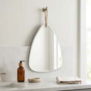 Artisan Design Modern Teardrop Durable <b>Wall</b> <b>Mirror</b> Glass Surface Decorative <b>Hanging</b> for Bathroom Use - Product Image 1