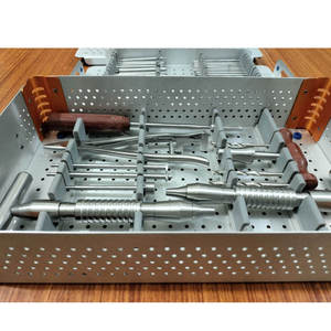 Kit d'instruments orthopédiques pour l'extraction de vis cassées, plaques de fixation pour grands fragments, outils chirurgicaux, coffret en aluminium par Dentavex - Product Image 4