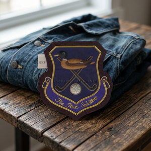 Custom HAND Embroidered CLUB SD-58 Badge With Anchor And Laurel Wreath <b>Sew</b>-On Fabric Patch For Uniform Garment - Product Image 4