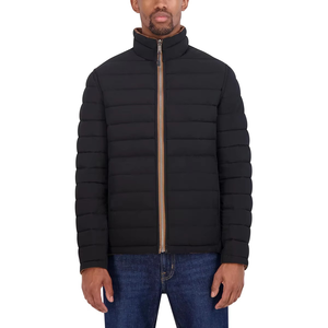 Men's Lightweight Insulated Puffer <b>Jacket</b> Hooded Quilted Winter Running Travel Reversible Zipper <b>Packable</b> - Product Image 3