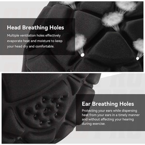 Casque Soft Shell 7v7 pour football américain, casque de protection souple rembourré pour le rugby, protège-tête réglable et respirant en mousse EVA anti-impact - Product Image 3