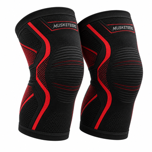 Bandes de genou sportives respirantes en coton élastique, néoprène et polyester pour l'entraînement de force et la musculation - Unisexe - Product Image 1